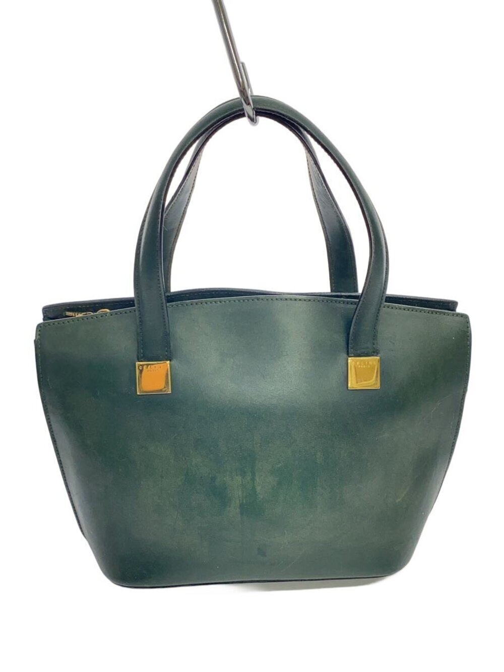 Celine Handbag Cowhide Leather Green